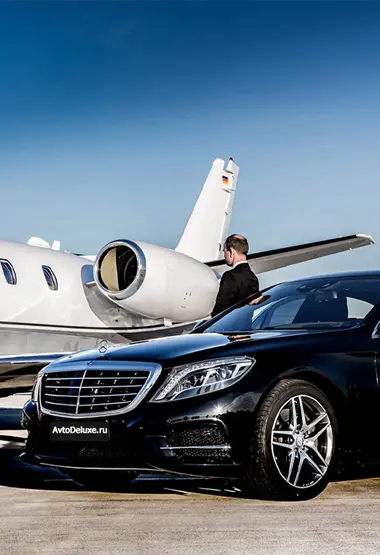 Mercedes-Benz S-Class luxury sedan for airport chauffeur service