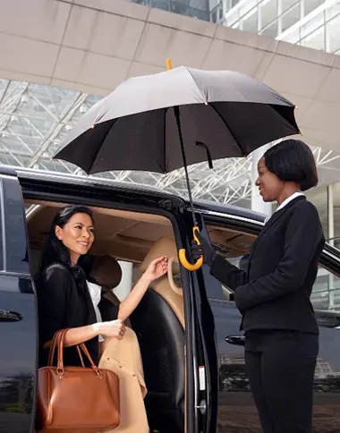 Professional airport chauffeur meet and greet terminal assistance